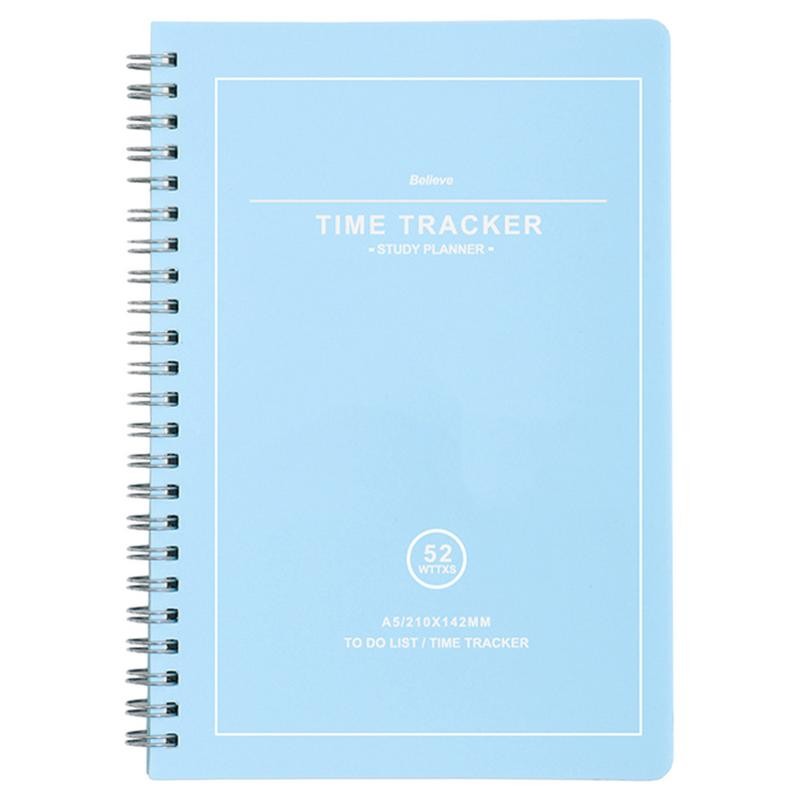 

Weekly Planner Spiral Binder Notebook 52 Weeks Agenda Schedule organizer diary Journal Stationery Office School Supplies