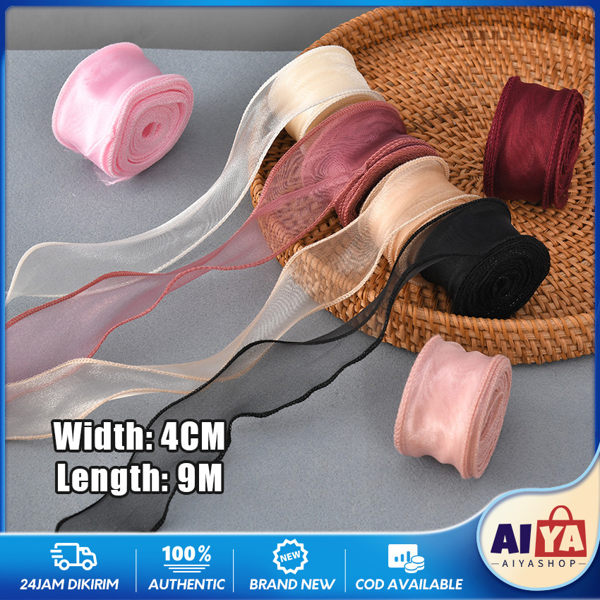 

Fishtail Ribbon Pita Organza Korea Keriting Wavy Gelombang Transparan 4Cm X 9 Meter Pita Kado Bunga Buket Dekorasi Pita Gelombang Hiasan Dekorasi Kue Bunga