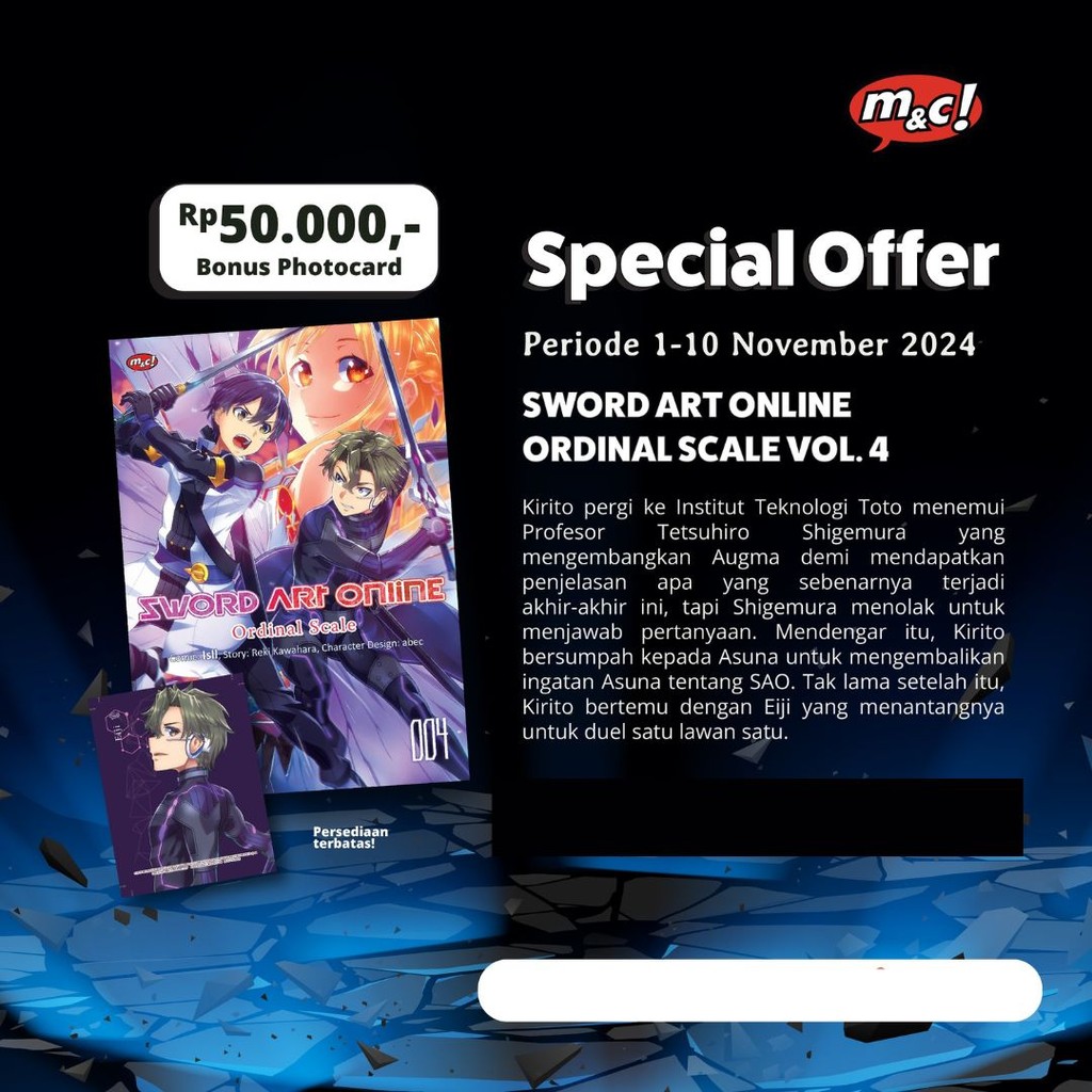 Sword Art Online : Ordinal Scale VOL. 4 - Reiki Kawahara [Komik M&C]