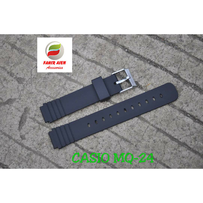 TALIJAM CASIO MQ24/MQ-24/MQ 24 RUBBER STRAP TALI JAM TANGAN CASIO MQ24