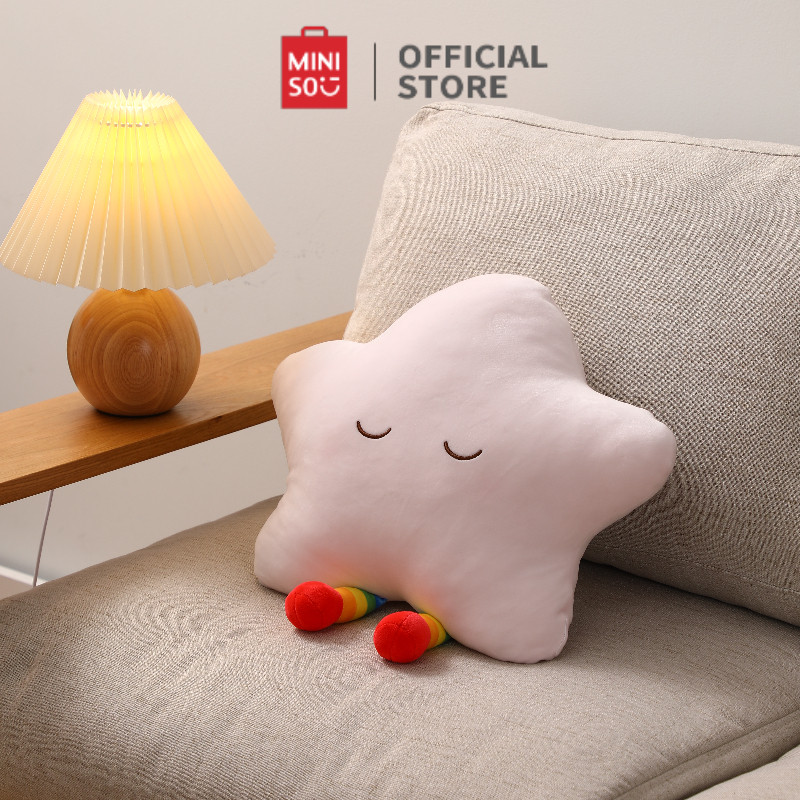 hy63ed Miniso Bantal Sofa Seri Pelangi Awan Bintang 15 7in Bintang Hadiah Lucu Untuk Anak Anak
