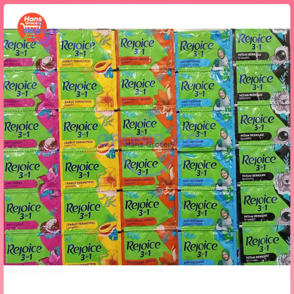 Grosir Shampo Rejoice Sachet Hemat 10Ml / Shampo Rejoice 12 Sachet Unilever