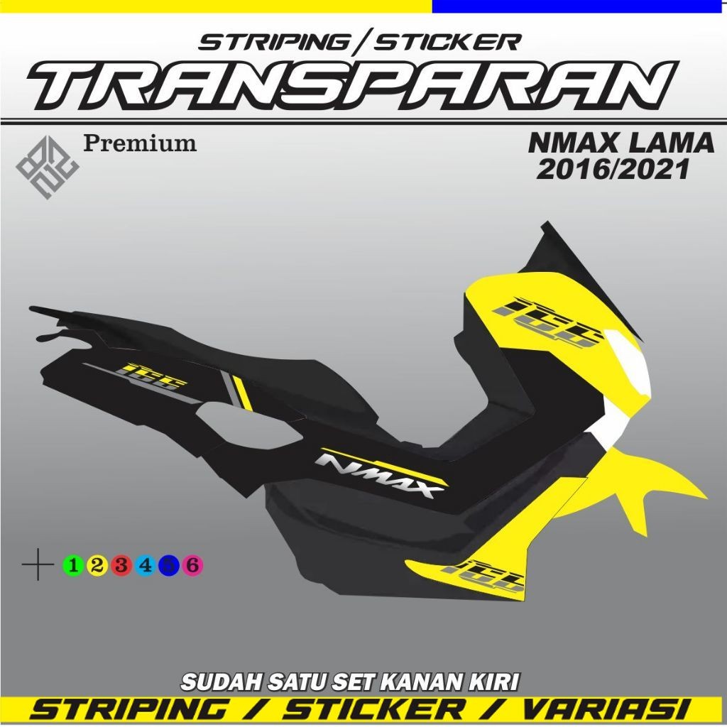 VARIASI Sticker Transparan Uv Nmax Vietnam Striping Racing Style Livery Warna Kombinasi