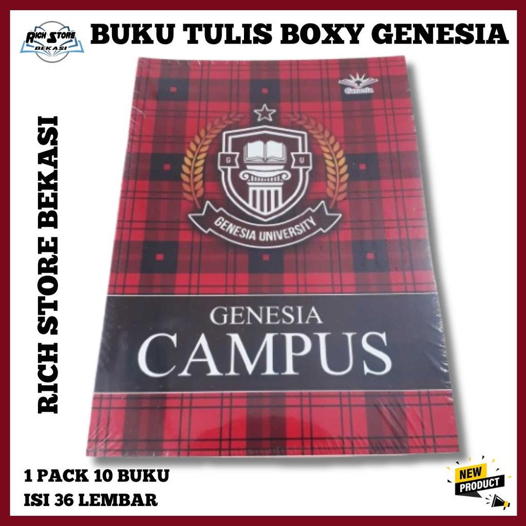 

BUKU TULIS CAMPUS BOXY MERK GENESIA ISI 1 PACK 10 BUKU ISI 36 LEMBAR BUKU TULIS SEKOLAH BERKUALITAS perlengkapan sekolah