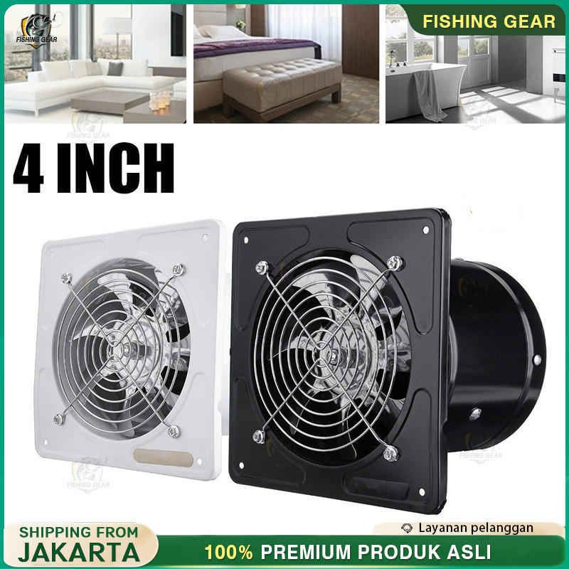Exhaust Fan Dinding 4Inch/6Inch Kipas Exhaust Ventilasi Dinding exhaust fan kamar mandi Booster Fan 