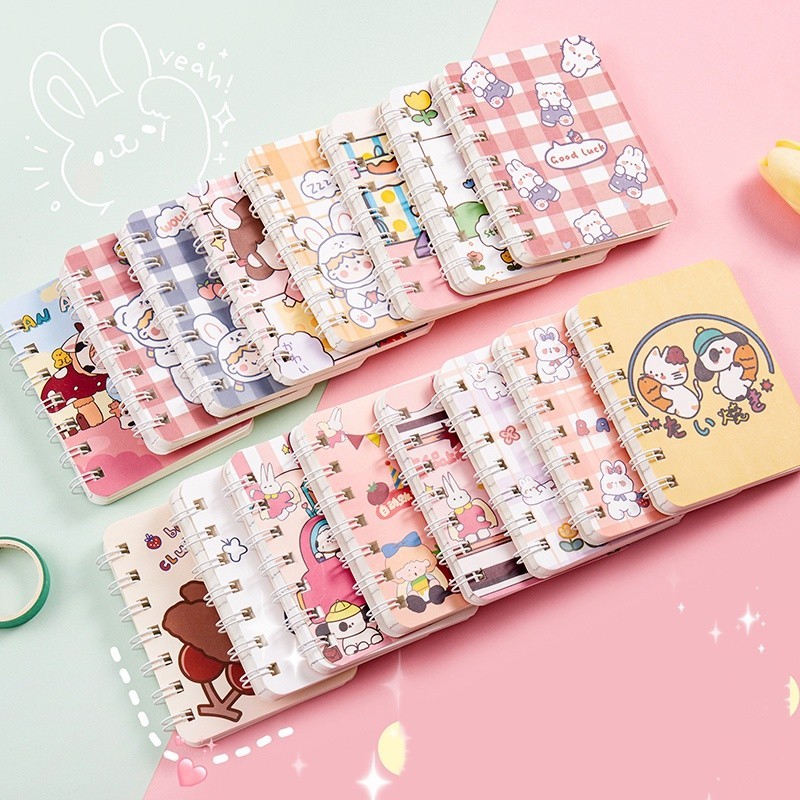 

NOTEBOOK RING MOTIF / BUKU A7 CATATAN RING / BUKU TULIS RING BERBAGAI MACAM MOTIF LUCU ATK