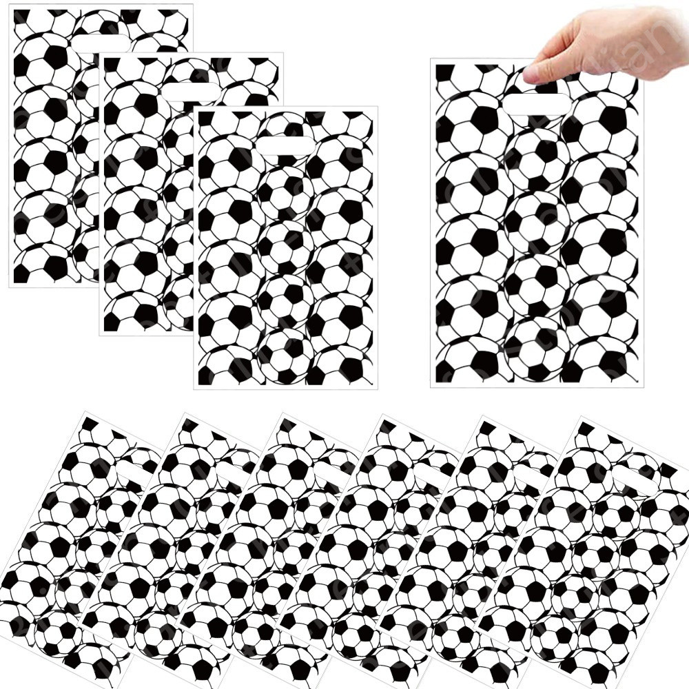 

Football Birthday Party Gift Bags Soccer Theme Plastic Candy Bag Child Party Loot Bag Kids Birthday Party Favors Supplies Decor
