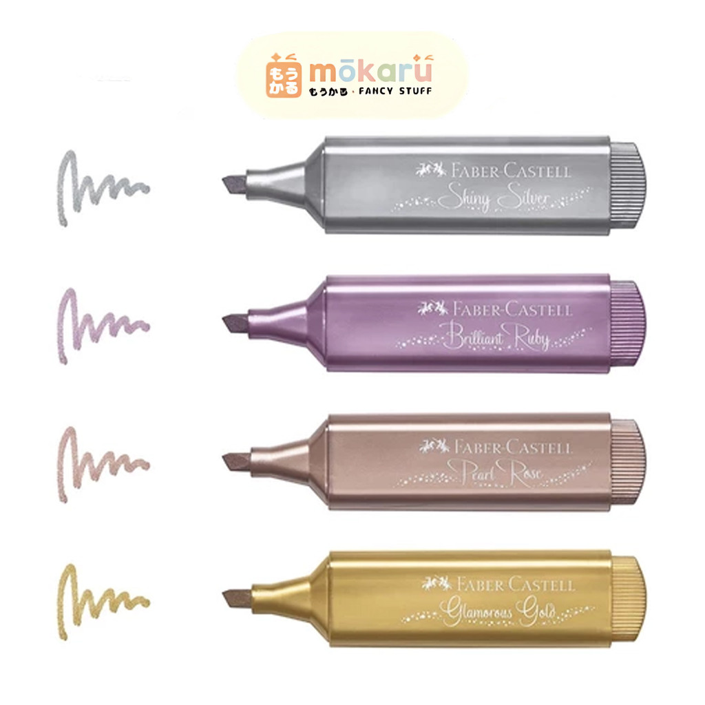 

Faber Castell Highlighter Textliner 46 Metallic / Penanda Metalik Lucu Unik Murah Metalic