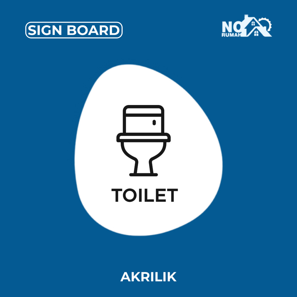 

Toilet Sign Board Akrilik Tempel Dinding Papan Acrylic Restoran Dinding Petunjuk Toko Cafe