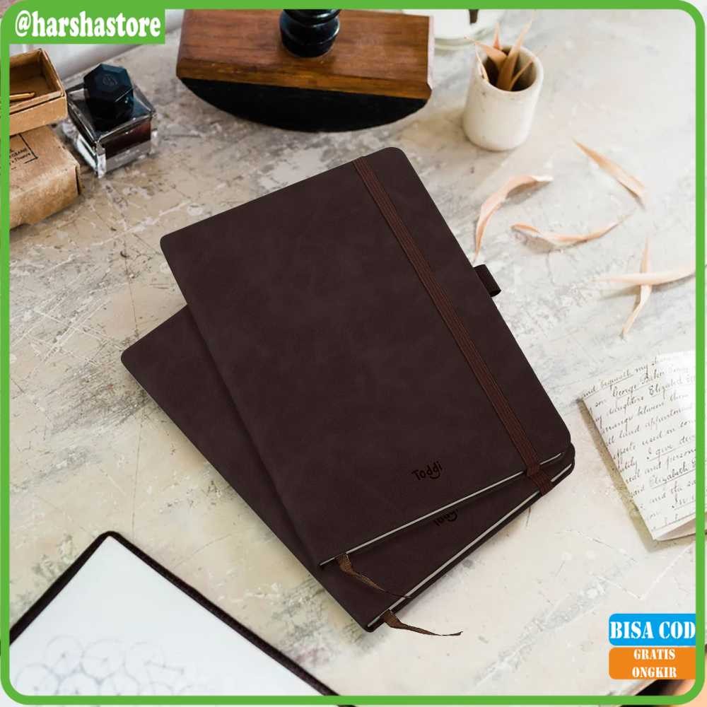

Toddi Buku Jurnal Leather Notebook Diary 70GSM 180 Halaman Grid - TD102