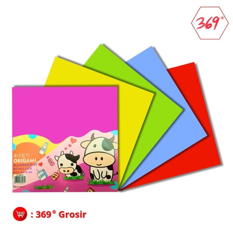 

369 - Kertas Lipat / Origami Ukuran 16 x 16 isi 20 Lembar 2 Sisi Warnaa