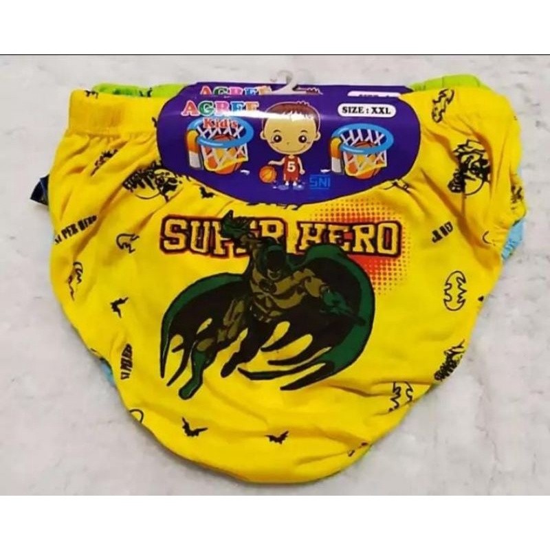 isi 3pcs(1jepit) CD ANAK LAKI2 MEREK AGREE/SEMPAK ANAK COWOK MOTIF FULL PRINT TERLARIS