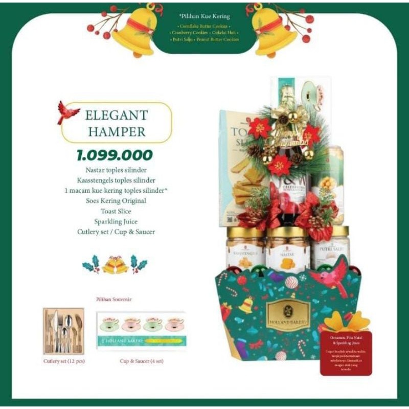 

Holland Bakery - Hampers Natal / Tahun baru Elegant Hamper Hampers / Hadiah Natal Christmas 2024