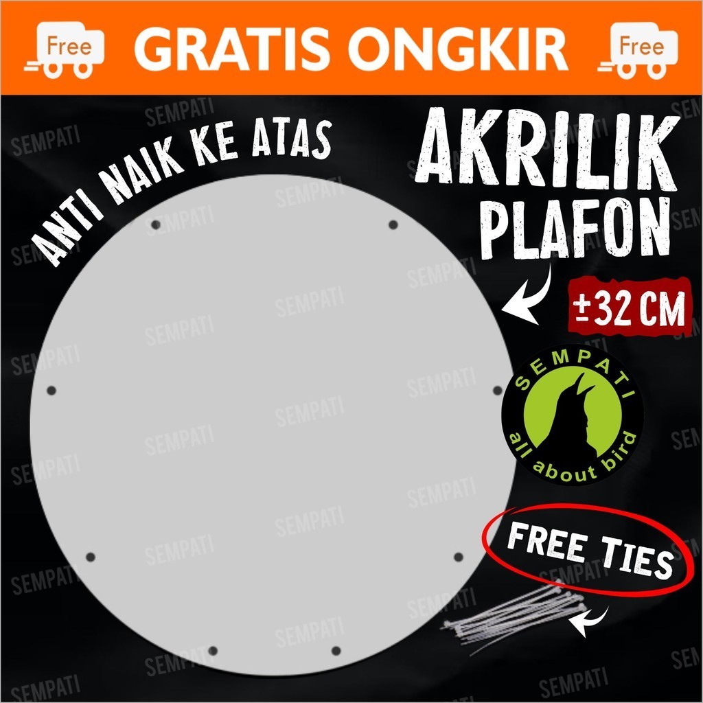 Ha SEMPATI Plafon Sangkar Lovebird Kapsul Jebakan Atap Plafon Kandang Burung Lovebird Akrilik Polos