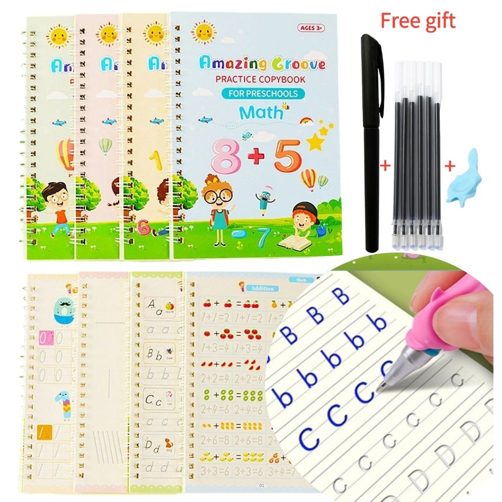 Copy Book Magic Practice  ildren's Book Reusable Free Wipe  ildren's Toys Writing Stickers English C