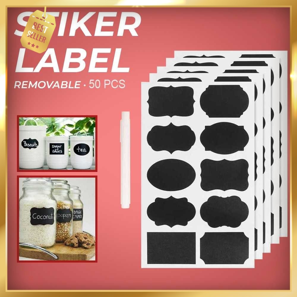 

ALLOYSEED Stiker Label Blackboard Papan Tulis Removable 50 PCS - TH002