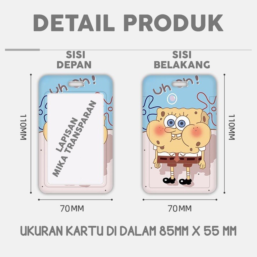 

3j! Acsesoris ID CARD HOLDER MOTIF SPONS BOB TEMPAT KARTU PHOTOCARD PHOTO CARD