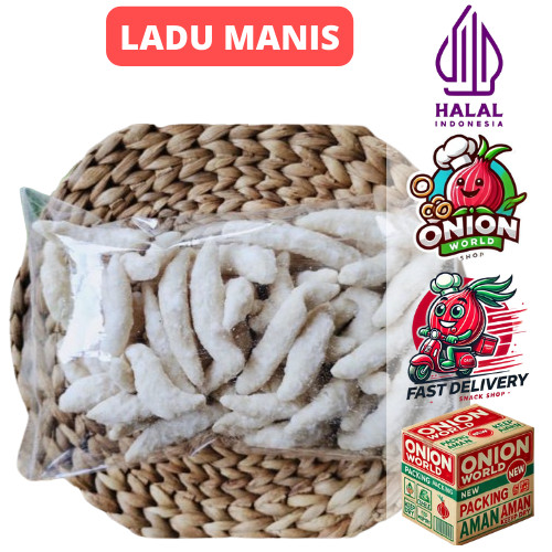 

UWD KUE TELUR GABUS MANIS 250gr Ladu Manis Ladu Bulat Manis Warna Ladu Arcon Kue Telur Gabus Manis