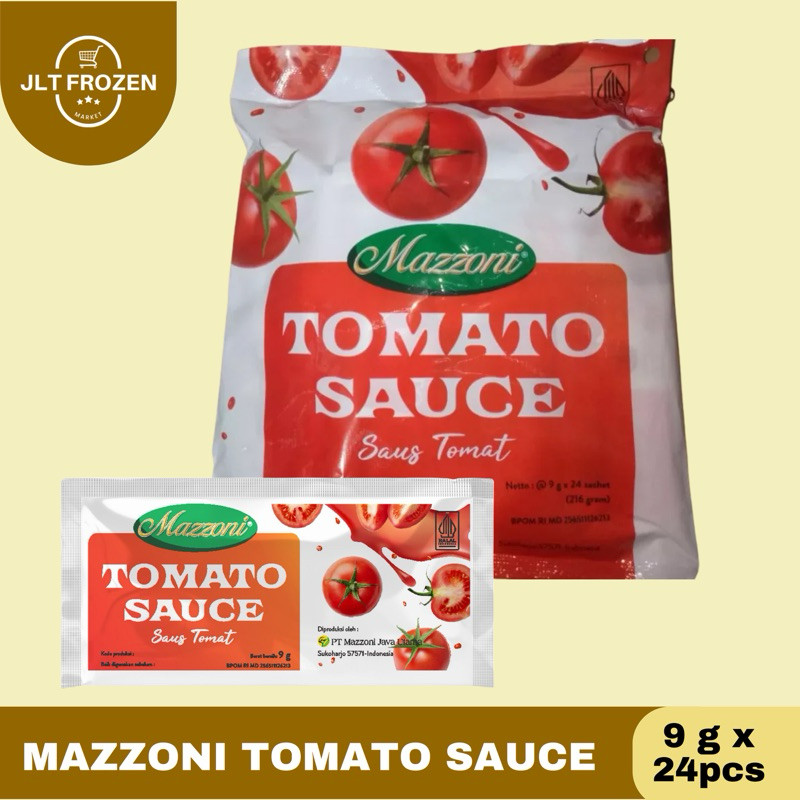 

Mazzoni Tomato Sauce Sachet / Saus Tomat - 9gr x 24pcs