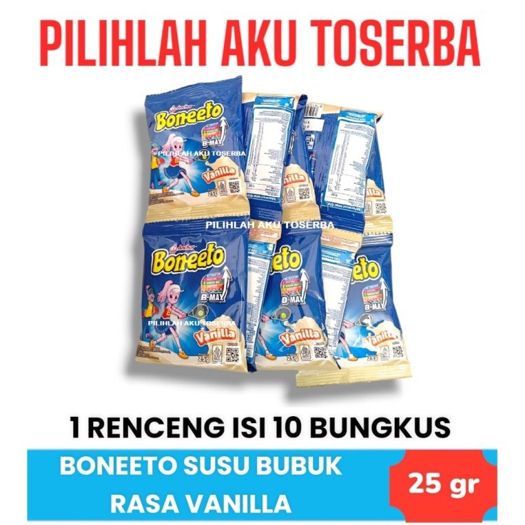 Susu Bubuk BONEETO Sachet Rasa VANILLA - ( HARGA 1 RENCENG )
