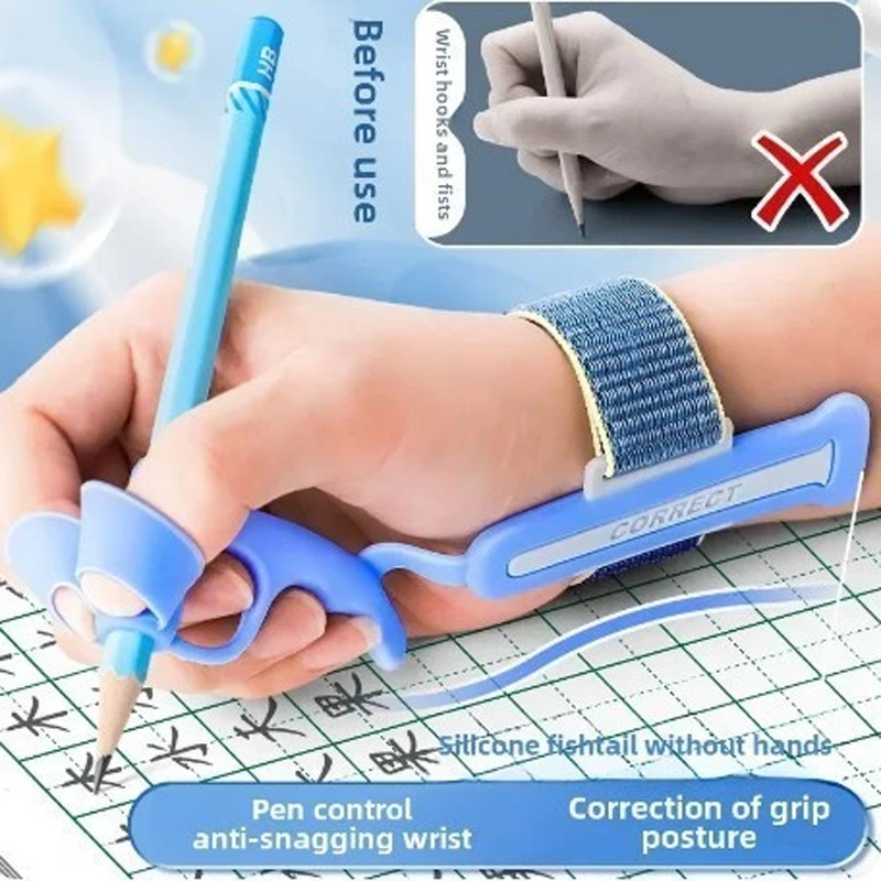 

Ay00! Alat Pegang Pensil Grip 5 Jari Anak - Universal Pencil Grip Soft Silicone, Dapat Disesuaikan