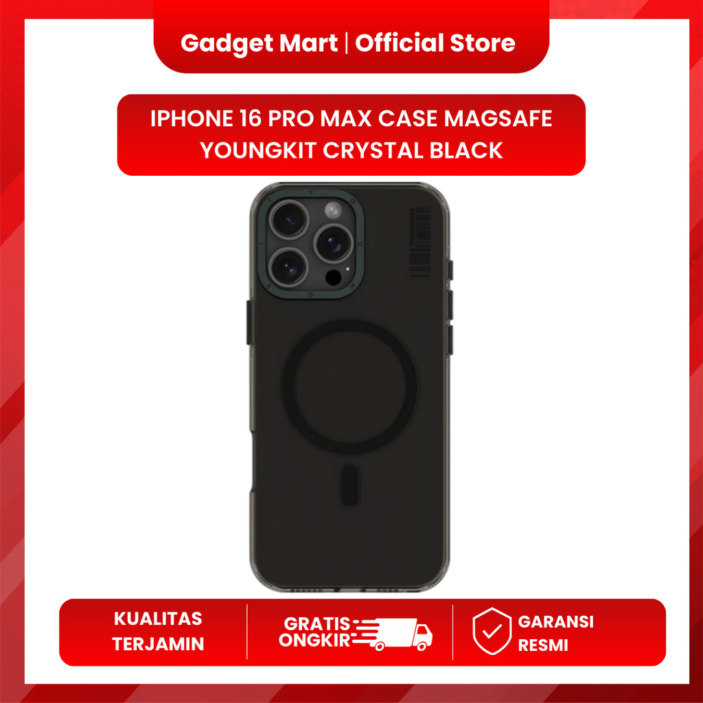 Iphone 16 Pro & Pro Max Case Magsafe Youngkit Crystal Black