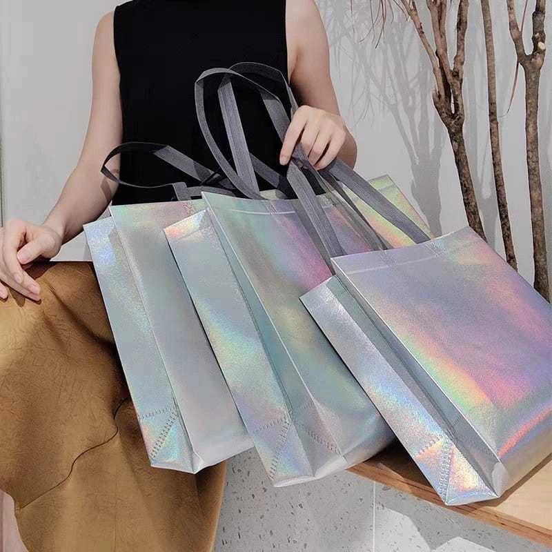 

(wk acc) Tas kado hologram aurora / Tas Belanja - Tas Spunbond - Tas Jinjing - Tas Souvenir - Tas Jinjing Wanita - Tas Lipat - Tas Kado - Kantong Belanja