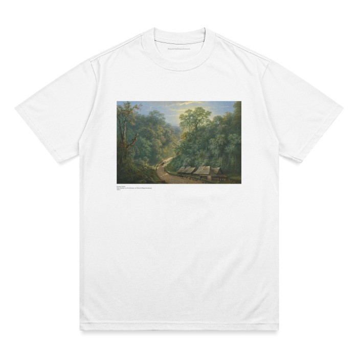 Kaos Raden Saleh – Mail Station at the Bottom of Mount Megamendung – 1871 T-shirt | Fine Arts Depart