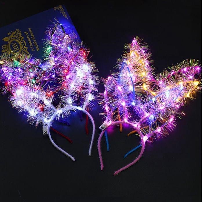 (QC) BANDO RUMBAI BULU LAMPU / BANDO RUMBAI WARNA WARNI / BANDO RUMBAI LED / BANDO KELINCI RUMBAI LA