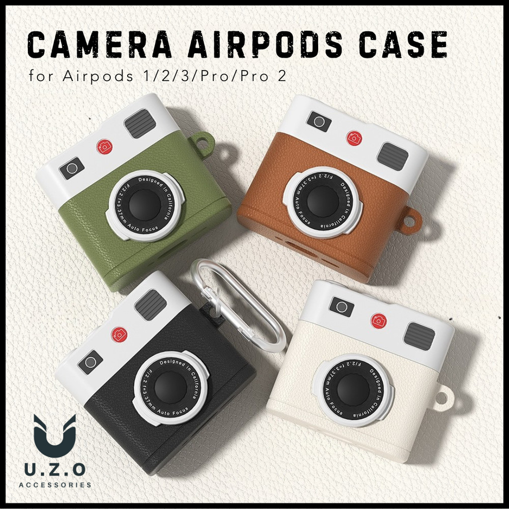 Airpods Case 1 / 2 / 3 / PRO Earphone Cover Silikon Pelindung Casing Apple Earbuds Insta Retro CAMER