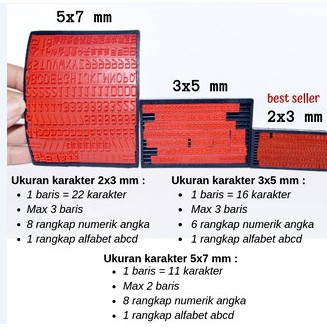 

LARIS -Mesin Coding Expired Date - Stempel Manual | Nichia Stamper - 2x3 mm