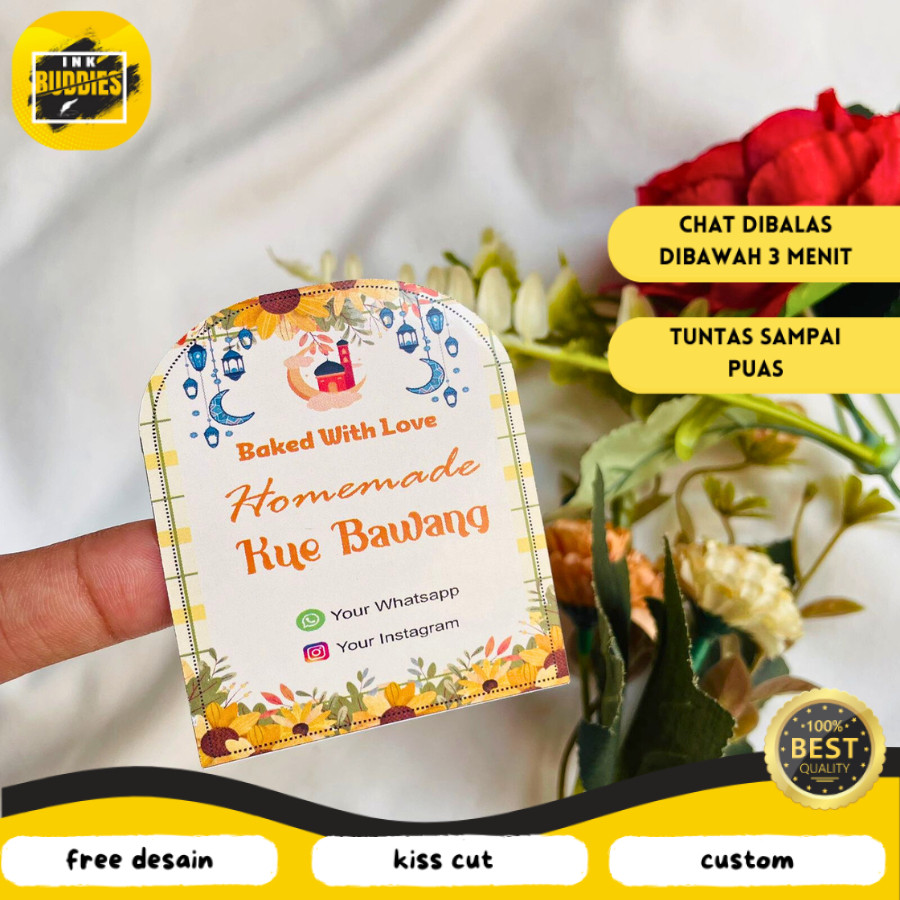 

INB Stiker Makanan Stiker Roti Sticker Bakery Stiker Kuker Oval sticker lebaran bentuk oval chromo