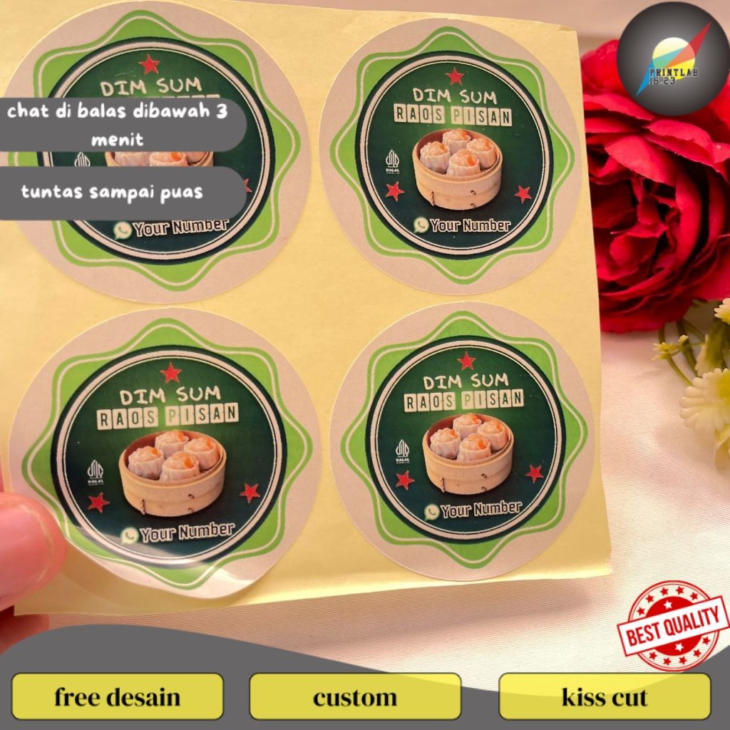 

PrintLab Sticker Print Label Makanan Dimsum Stiker Edisi Dim Sum Bentuk Bulat Chromo Uk.Kecil 2-4