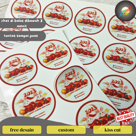 

PrintLab Print Stiker Label Imlek Ucapan Selamat Tahun Baru Sticker Imlek Custom Bulat Free Desain