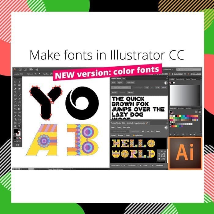 Plugins  FontSelf Plugin V1.1.0 For illustrator Windows Bonus Illustrator CC 2018