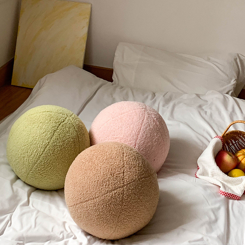 

Ins Minimalist Living Room Sofa Ball Shaped Pillow Decoration Home Decoration Cushion Fun Ball Shaped Plush Car Cushion