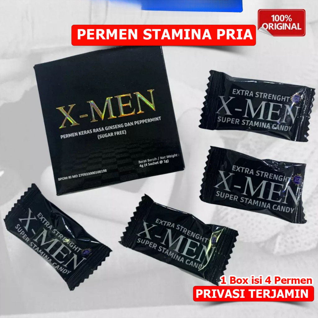 Xmen Stamina Pria | Permen Pria Kuat Tahan Lama | Permen X Men | Asli BPOM PRIVASI TERJAMIN