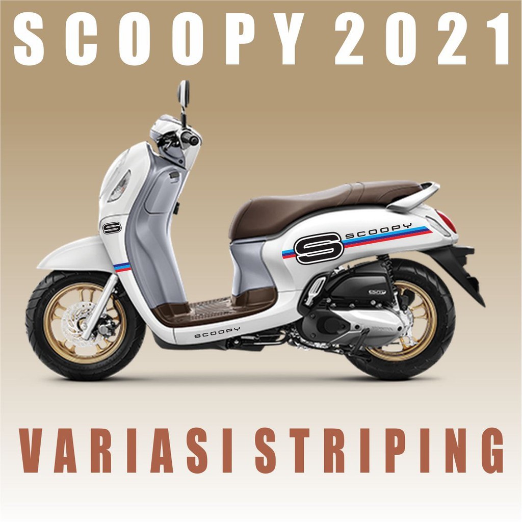 LIS SIMPLE VARIASI SCOOPY 2021 VARIASI STICKER STRIPING MOTOR SCOOPY - BMW LIS