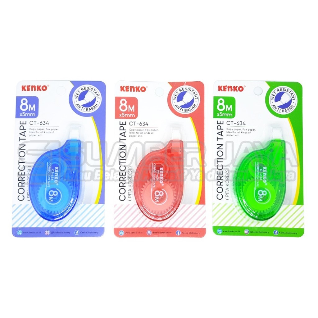 

Tip-Ex Roll Correction Tape Roll Kenko CT 634 Long Life 8 Meter ACT-75971 QCT-55278