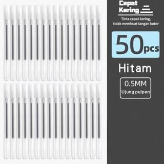 

[Promo]New Arrival （BISA COD）50-100PCS Pulpen Gel Hitam 0.5mm Standard Pena Ujung Lancip Pena Gel Runcing 3 Warna Pulpen Perlengkapan Sekolah - Stationery kapur - Hitam 50PCS