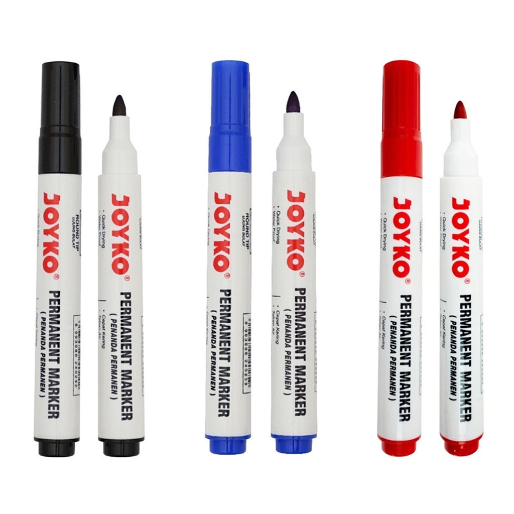 

Spidol Permanen Joyko PM-17 18 19 M&G APMY2272 Fine Tip 701 Waterproof Permanent Marker