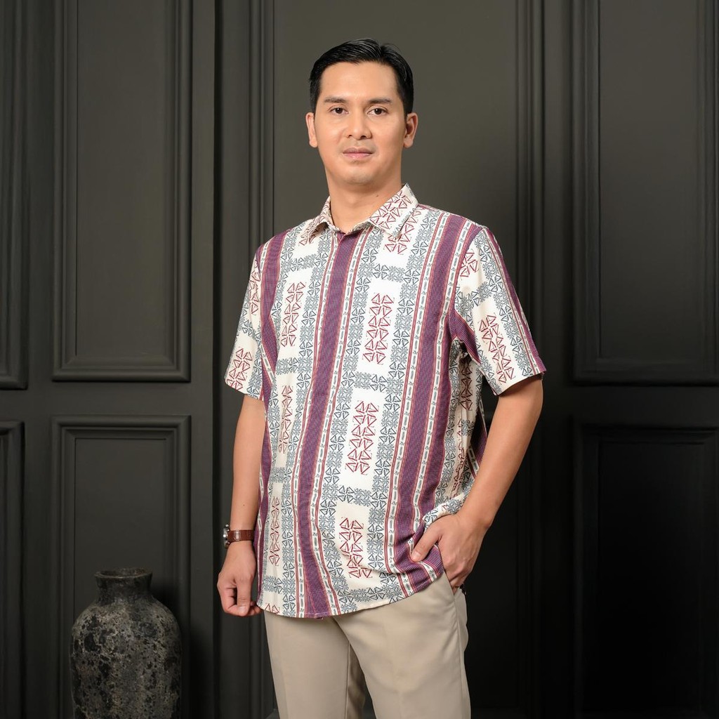 ZM Zaskia Mecca - Moosir Kemeja Koko Pria - Edisi Monogram Lambang