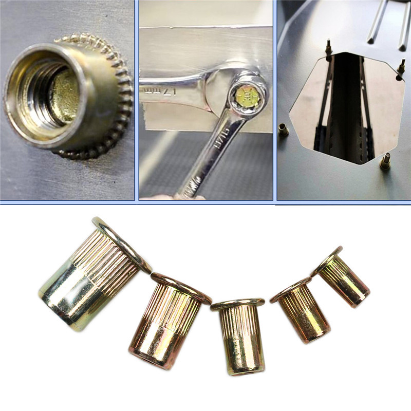 lekmeen- 50pcs Rivet Nut M3 M4 M5 M8 M10 Mur RivetNut