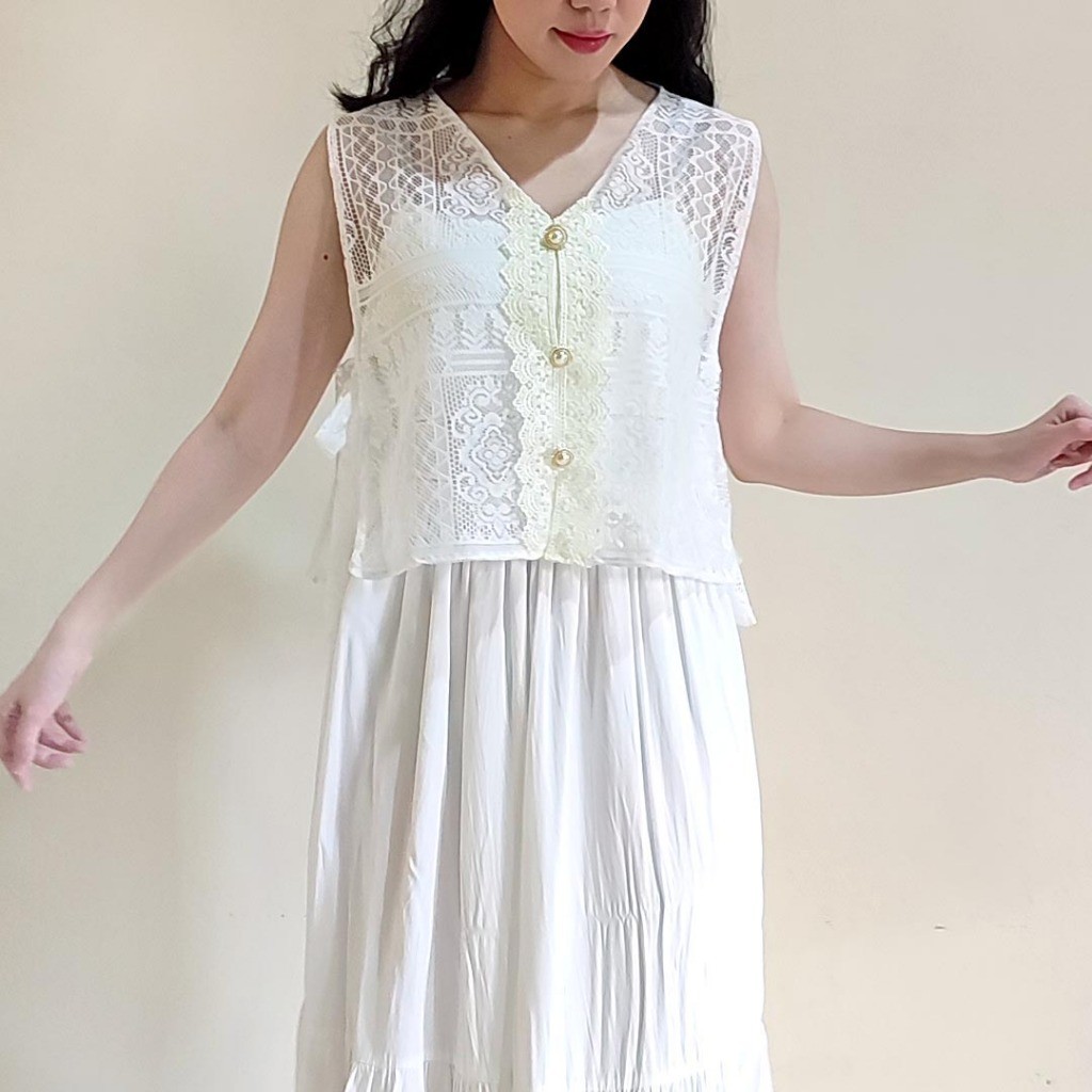NM Lace Vest by Petite Pals Studio / Vest Renda / Outer Renda / Outer Lace