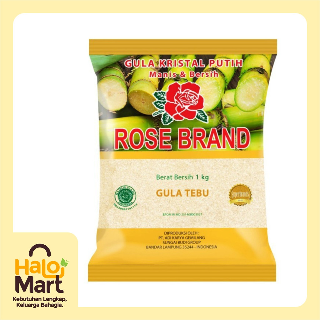

ROSE BRAND GULA TEBU KRISTAL PUTIH 1 KG