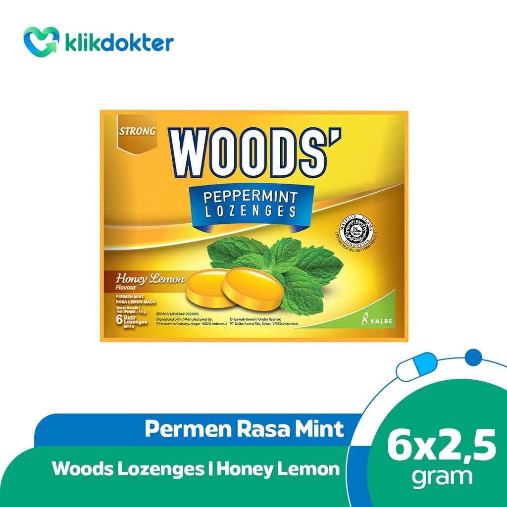 

Woods Lozenges Honey Lemon 15gr super promo PER SACHET