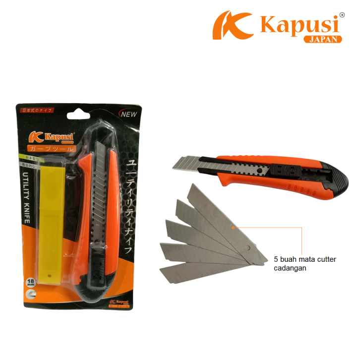 

Cutter 5 Mata Kapusi Type K-8745/Pisau ukir/Cutter berkualitas