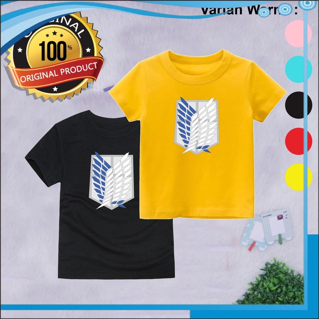 PS - Kaos Anak AOT Anime Attack On Titan Baju Tangan Pendek Fashion Kids 17 A6