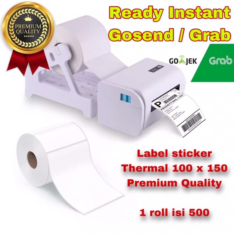 

SAMULSHOP Sticker Label Kertas Thermal A6 100 x 150 isi 500pc Barcode ( Langsung Tempel Tanpa Ribbon)