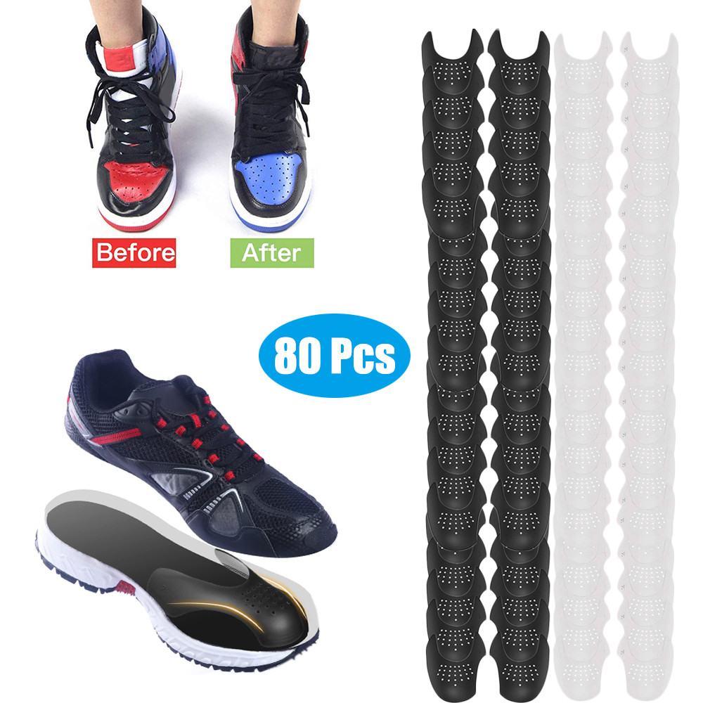 40 Pairs Shoes Anti Crease Protector for Sneakers Crease Protectors for Ball Shoes Toe Caps Shoe Str